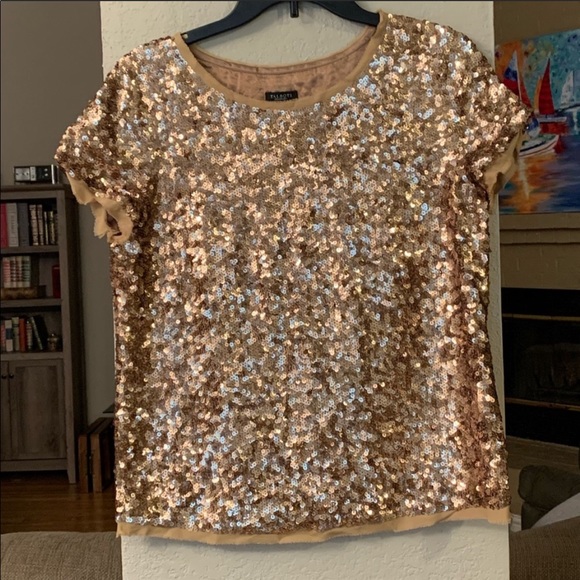 talbots sequin top